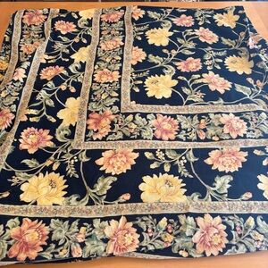 April Cornell black gold floral reversible queen duvet cover